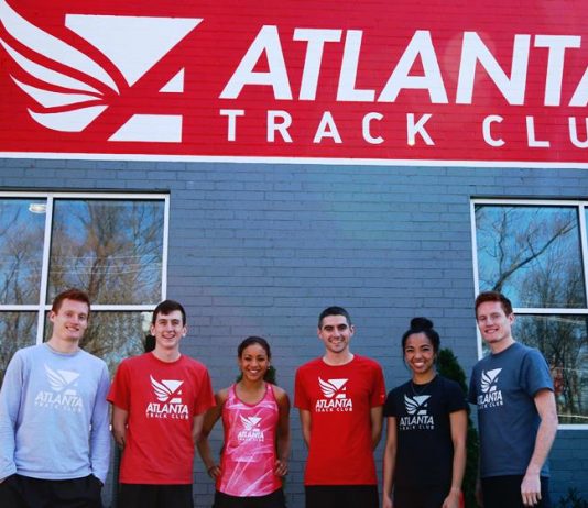 New Atlanta Track Club Elite Olympic Development Team members (from left to right): Jim Rosa, Patrick Peterson, Carmen Graves, Rob Mullet, Megan Malasarte and Joe Rosa (photo courtesy of the Atlanta Track Club)