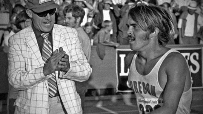 Steve Prefontaine with coach Bill 