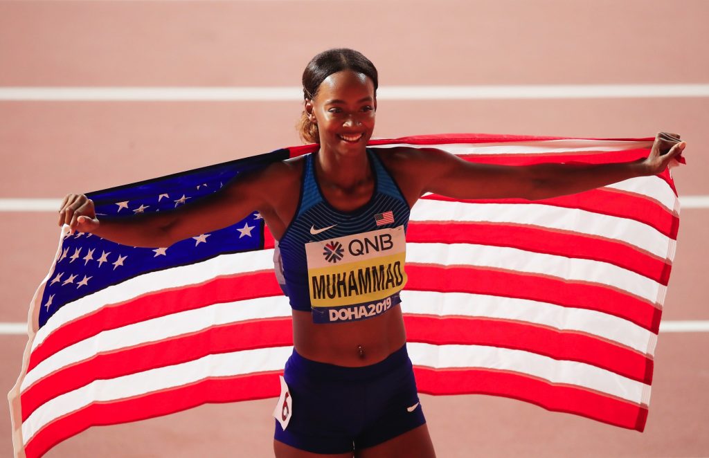 USA's Dalilah Muhammad sets new 400m hurdles world record ...