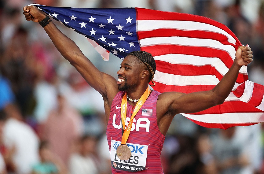 Noah Lyles 200m Olympics 2024 Medals Jessie Claudelle