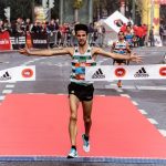 Runner in finish line