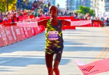 John Korir wins the 2024 Chicago Marathon with a personal best of 2:02:44, marking the second-fastest marathon time in history after years of near-misses.