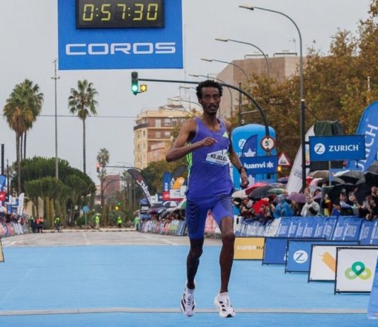 Yomif Kejelcha sets a new world record in the half marathon at Valencia, finishing in 57:30, while Agnes Ngetich clocks the second-fastest women’s time in history.