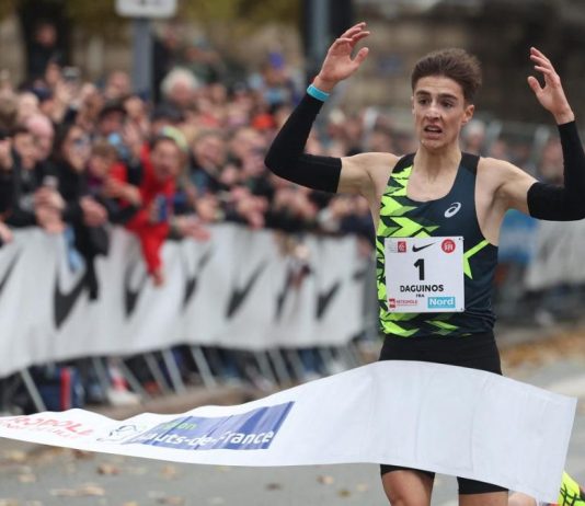 Etienne Daguinos sets a European 10km record with 27:04 in Lille, surpassing Jimmy Gressier’s mark. European distance running enters a golden era.